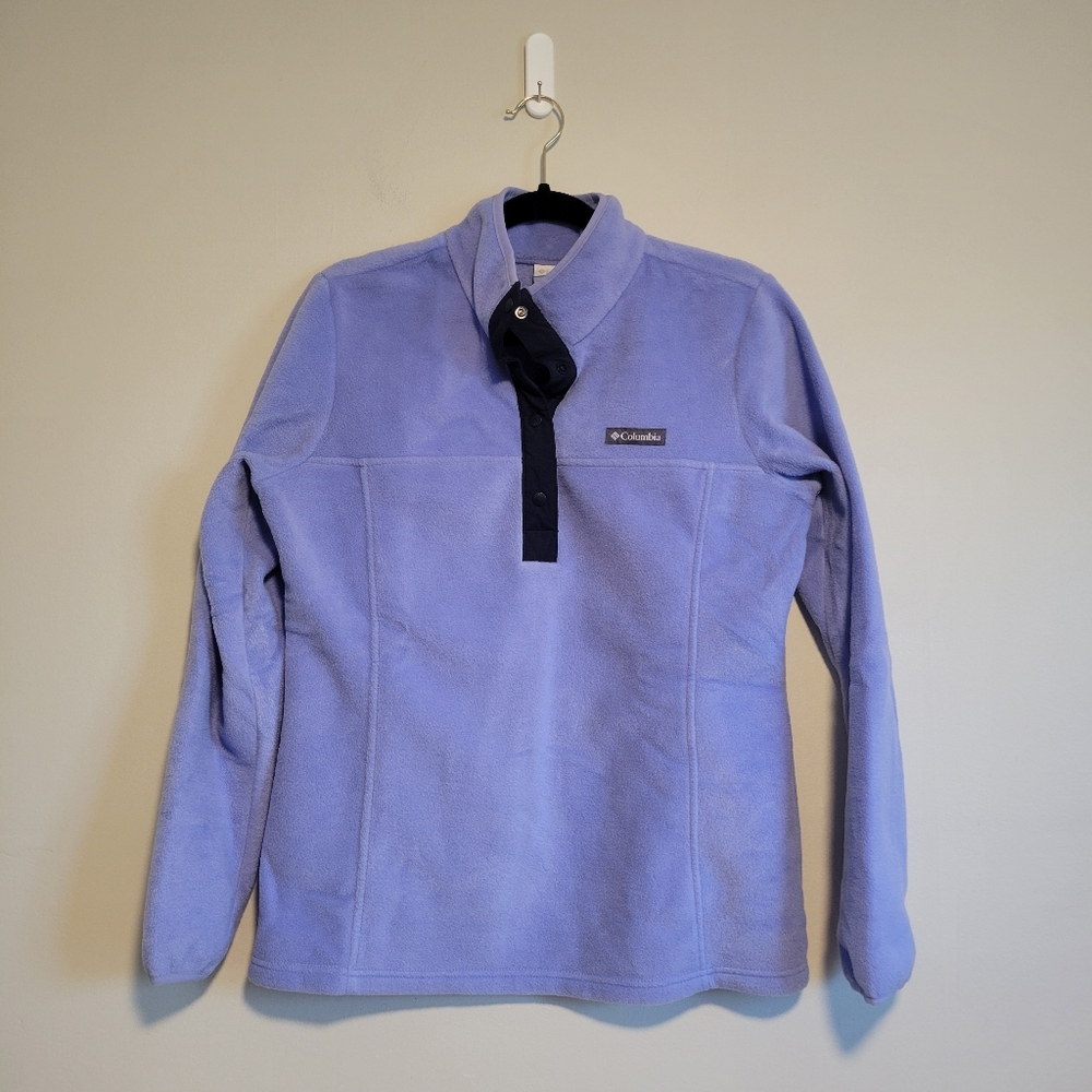 Columbia Half-Snap Pullover Fleece Blue Size Medium